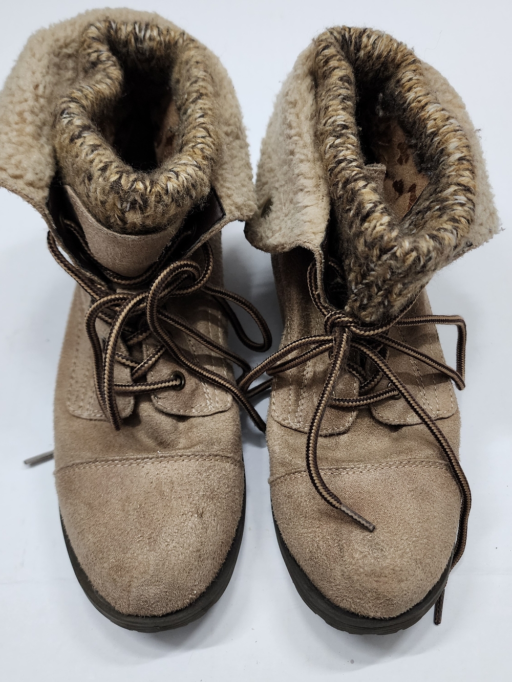 White Mountain Boots Womens Size 6 M Savada Sweater Knit Lined Ankle Winter